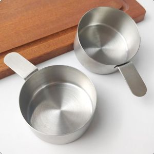 MAOMEI STORE Không gỉ Cốc đựng nước sốt bằng thép không gỉ Chống dính Vành Mịn Hộp đựng gia vị Cao cấp Đáy phẳng Bát đựng nước chấm Sử dụng trong nhà bếp