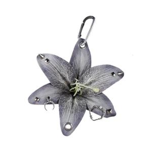 Mềm mại hoa nhựa PVC Keychain thực tế hoa chi tiết Trọng lượng nhẹ nhiều mục đích trang trí cho người thích hoạt động ngoài trời