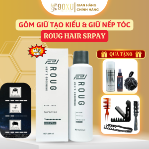 Gôm Xịt Giữ Nếp Tóc ROUG Spray 250ml – Giữ Nếp Siêu Đỉnh Không Bết Cứng Không Khô Xơ
