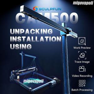 SCULPFUN CAM500 Lightburn Camera Precise Positioning Lightburn Camera for Laser EngraverHD RrecordingBatch EngravingImage TtracingWorking Range 400 * 400
