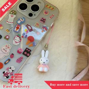[COD] Cute Miffy Bunny Phone Lanyard Cartoon Rabbit Mobile Phone Chain Cellphone Charms Keyring Camera Pendant For Girl Gifts