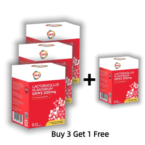 GKB Lactobacillus Plantarum GKM3 200mg Probiotic Supplement 30 Capsules Halal KKM Registered Gut Flora Support Digestive Health Daily