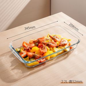 【SG Stock】Oblong Heat Resistant Glass Baking Dish 1L/1.6L/2.2L | Microwave & Oven Safe