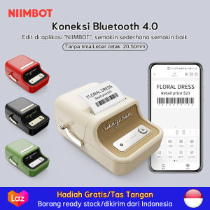 NIIMBOT B21 Mesin Label Pintar Printer Label Bluetooth Tanpa Tinta Kompatibel dengan iOS/Android Portabel dan Kecil untuk Rumah dan Bisnis Kecil