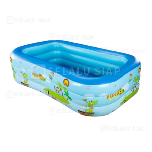 kolam renang anak jumbo 3 meter/kolam renang mainan/kolam renang anak 3 ring/mainan kolam renang anak/dengan pompa udara/anak-anak renang outdoor alat/kolam renang karet/Kolam Mandi Bola Inflatable Pool 3meter Kolam