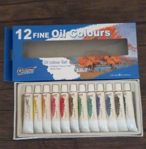 Cat Minyak Oil 12 Fine Colour Merk Bianyo Untuk Melukis