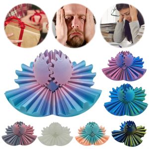PROTRU Eye-catching 3D Gear Ball Relaxing Gear Sphere 3D Printed Gear Ball Easy To Handle Colorful Deformation Spin Ball Children Adults