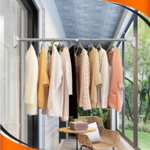 LCY STORE  Extendable Telescopic Rods Shower Curtain Poles100 to 200cm