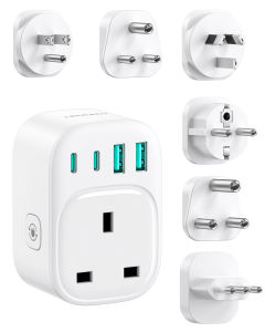 LENCENT Worldwide Travel Adapter Set Type BFDILM Universal Travel Adapter International Power Outlet Adapter for USAThailand France Australia South Africa India