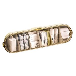 Data Cable Storage Box Furniture supplies Home Storage Sorting Grid with Cover Charger Cord Boxes