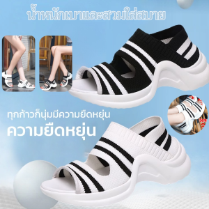 สไตล์ใหม่ ลายบิน รองเท้าแตะ น้ำหนักเบา รองเท้า Harajuku ส้นหนา สบายๆ รองเท้าผ้าใบ ไม่เมื่อยลา