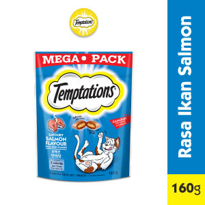 TEMPTATIONS Snack Kucing Kering Berbagai Pilihan Rasa 160g