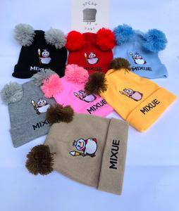SpeakBaby.ID / Topi Kupluk Pompom Bordir Bayi karakter Mixue Lucu Kekinian