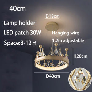 Modern Minimalis Lampu Kristal Gantung Mahkota Ruang Tamu Kamar Tidur Utama Lampu Gantung Ruang Makan Kreatif ZZZ