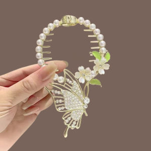 Jepit Sanggul Rambut Wanita dan Anak Motif Berlian Rumbai Mawar Permata Mutiara Gaya Korea Impor Jepitan Aksesoris Rambut Hello Girl JPT21