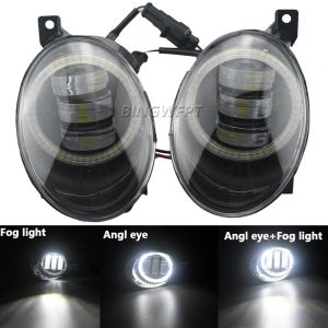 2PCS DRL For VW Golf MK6 2009 2010 2011 2012 2013 Angel Eye Fog Light Car LED Fog Lamp