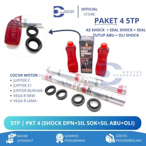 5TP (PAKET 4 HEMAT) AS SHOCK DEPAN + SEAL SOK + SEAL ABU + OLI SOK JUPITER Z Z1 / SOK / SKOK / SIL