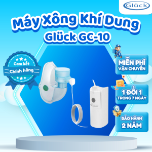 Gluck - Máy mũi họng xông khí dung cầm tay nhỏ gọn cho trẻ em và người lớn máy hoạt động bằng kết nối với smartphone ô tô laptop pin dự phòng