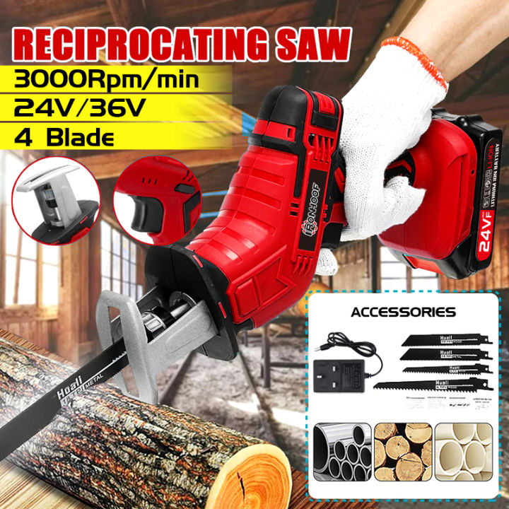 24V Reciprocating Saw Electric Saber Saw Lithium ion Battery, Used for