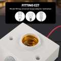 COD Cepat Fitting Lampu Otomatis Sensor Gerak + Delay Motion Light Holder E27 Adapter infrared sensor Gerak PIR 50W. 