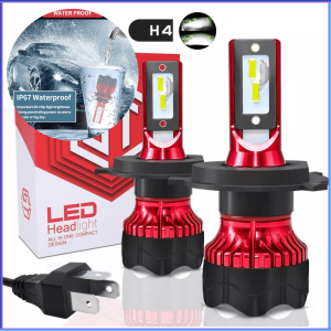 PENGIRIMAN CEPAT GT Lampu Depan Mobil LED ZES Headlight 12000LM 55W H4 2PCS K5 / lampu mobil led super terang h4 depan 12 volt tembus hujan putih bohlam anti kabut