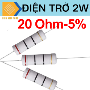 (5 con) - Điện Trở 20 Ohm 2W 5% 4 Vòng Màu