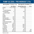 Pre Workout không caffeine Pump 3G Free Caffeine 375g. 