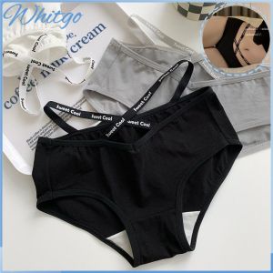 กางเกงในหญิง กางเกงในฝ้ายข้ามสำหรับผู้หญิงกางเกงในสบายสไตล์กีฬาชุดชั้นในสำหรับผู้หญิง