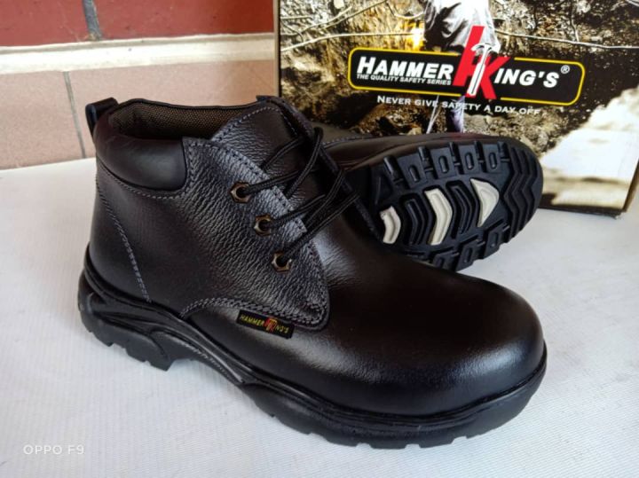 Original Hammer Kings Safety Shoes/HOT ITEM HK-13010 Black Ankle