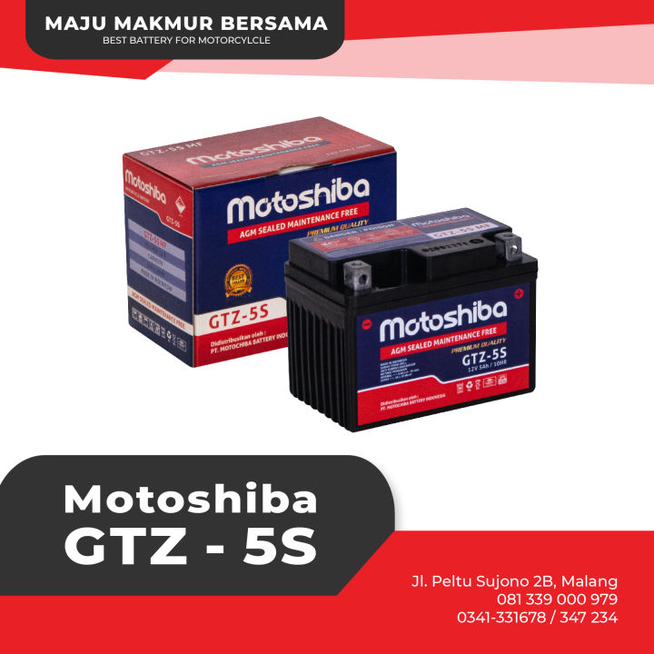 Aki Motor Motoshiba MF GTZ5S Accu Kering | Lazada Indonesia