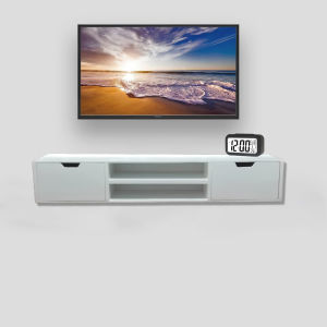 Rak Tv Dinding Minimalis 100x20cm Modern Dekorasi Melayang - Meja Tv Gantung Dinding Serbaguna