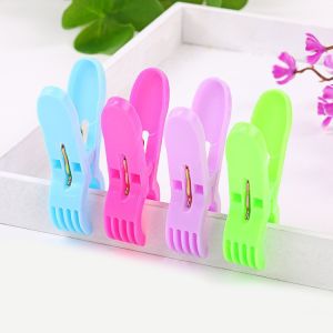 12pcs Random Color Plastic Windproof Drying Clip Multi-Purpose O-Shaped Windproof Clothespin Plastic Clip Windbreaker Clip