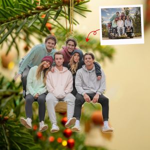 Personalized Christmas Ornament Custom Photo 2D Acrylic Double-Sided Print Ornament for 2024 Xmas Tree Decorations