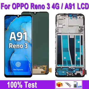 6.4 oled Màn hình TFT LCD cho OPPO A91 cho Oppo reno3 4 gam cph2043 pcpm00 cph2001 cph2021 LCD hiển thị bộ linh kiện số của màn hình cảm ứng dụng cụ thay thế keo