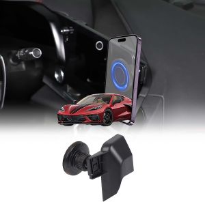 Car Phone Holder Compatible with Chevrolet Corvette C8 -2025 Stingray Center Console Dashboard Phone Mount Magnetic Phone Mount Dash Clip Accessories