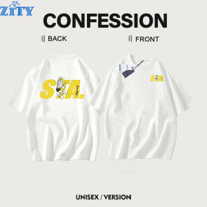 2025 🔥ฤดูร้อนใหม่ เสื้อยืดคอตตอนแขนสั้น ความเรียบง่าย พิมพ์ชัดเจน คอกลม เสื้อยืดขนาดบวก PODZF053