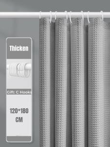 SOGO Shower Curtain Waterproof Mold Resistant with Rod Bathroom Curtain Washable Partition Curtain