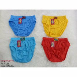 LUSINAN | Celana Dalam Anak Cowok KEN-KEN Warna Polos / CD Dalaman Anak Laki Laki PREMIUM