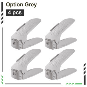 ROCO Adjustable Shoe Holder Double Layer Footwear Holder 可调节鞋架 Rak Kasut Sandal Anti Slip Shoe Holder