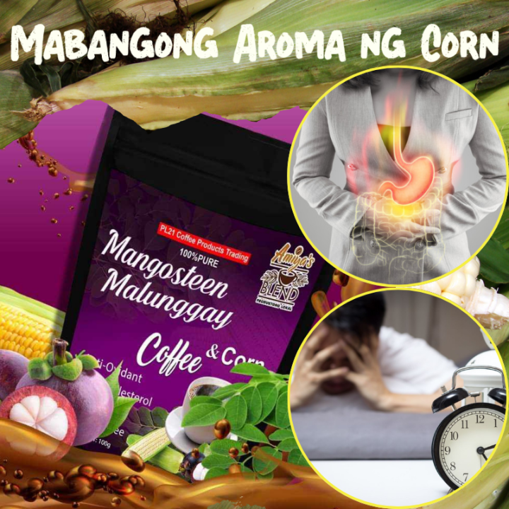 Mangosteen Malunggay Corn Coffee Non Acidic No Sugar Natural and ...