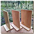 Menu stand 20x30Cm A4 Display sign stand holder daftar menu kayu. 