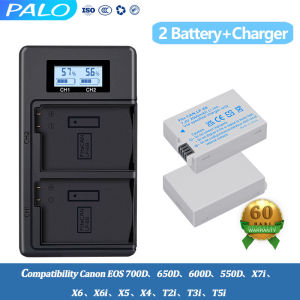 PALO Battery Canon LP-E8 LP E8 untuk Canon Eos 550D 600D 650D 700D Battery + Battery Charger