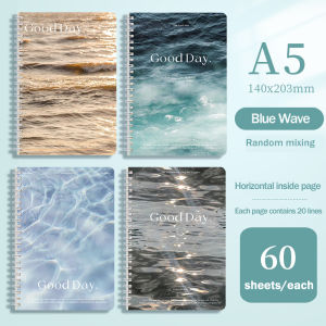4PCS/Set A5 Simple Spiral Notebook Morandi Double Coil Book 60 Sheets Line Notebook School Supplies