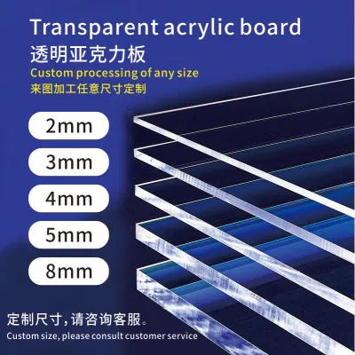 Acrylic Sheet Clear/Perspex/Plastik Transparent Papan Prespex /A6/A5/A4/A3/A2Casting Grade Aimm/2mm/3mm/4mm/5mm
