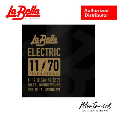 La Bella HRS Nickel Rounds | 7-String Electric Guitar String Set | 10-64 or 11-70 | Drop-Tuning