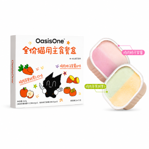 OasisOne All-Price Cat Main Food Double-Stacked Meal Box High-Protein Low-Fat Moisture-Rich Formula with Added Vitamins A & C for Eye Health and Antioxidants.