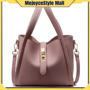 Bucket Bag for Women Magnetic Closure Shoulder Bag PU Leather with Inner Bag Crossbody Bag Solid Handbag for Work Travel