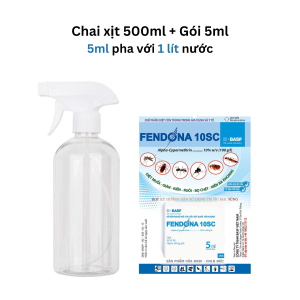 Xịt tường diệt muỗi Fendona 10SC pha 1 lít Hợp Trí không mùi dùng trong nhà an toàn hiệu quả 6 tháng
