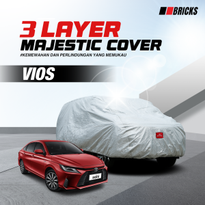 3 Layer Cover All New VIOS Sarung Mobil Outdoor Anti UV & Waterproof BRICKS