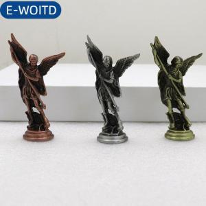 E-WOITD 1PC thủ công cho phòng nhà Tabletop Máy tính để bàn Saint Michael figurinethe Tổng lãnh thiên thần đánh bại Satan người giám hộ tượng